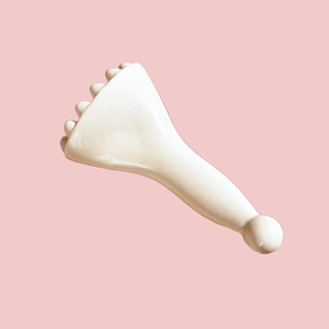 2025 Muscle Fascia Tool Creamic Guasha Tablero de cuerpo completo Masajeador de pies Gua Sha Stones Natural Moon Shape Cup Scraper - Product Image 2