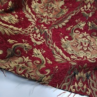 Tissu Jacquard Brocart Chenille Haut de Gamme Teint en Fil Multicolore Style Cour Royale Dorée pour Vêtements JS-60211B