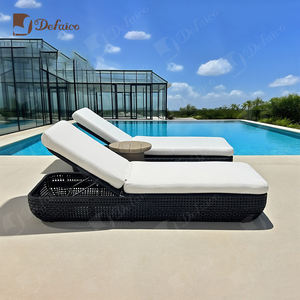 Muebles de exterior de gama alta-Marco de aleación de aluminio Tejido Rattan Respaldo ajustable Jardín Piscina DayBed - Product Image 2
