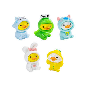 Miniatures d'animaux en résine colorée, canards, figurines, ornements de voiture, pour <span class=keywords><strong>bricolage</strong></span>, jardin, maison de poupée, décoration de micro-paysage - Product Image 5