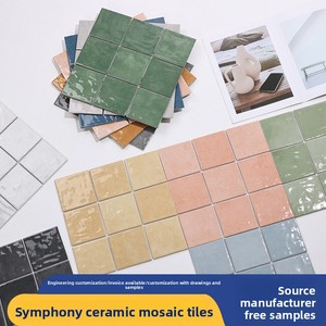 Azulejo de Pared para Baño y Cocina, Azulejo de Cerámica para Interiores, Restaurante, Espacio Comercial, <span class=keywords><strong>Fondo</strong></span> de <span class=keywords><strong>Piscina</strong></span>, Azulejo de Mosaico Moderno y Minimalista - Product Image 2