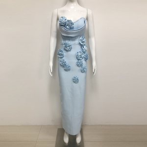 Vestiti di alta qualità fabbrica donne senza spalline 3D floreale fasciatura abito Multi colore opzioni <span class=keywords><strong>elegante</strong></span> corsetto abiti <span class=keywords><strong>da</strong></span> <span class=keywords><strong>sera</strong></span> - Product Image 6