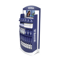 Étagère de présentation pour produits de maquillage et cosmétiques pour magasin de détail, présentoir pour gloss à lèvres, soins de la peau, étagère de produits pour supermarché, design personnalisé au Vietnam