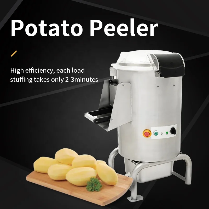 ASAKI 10L High-power Stainless Steel Electric Commercial Automatic Carrot Peeler Potato Cleaning Peeler Machine