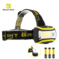 Lampe frontale industrielle COB LED, alimentée par batterie, rechargeable, étanche, haute luminosité, pour l'exploitation minière, le camping, la construction, l'extérieur