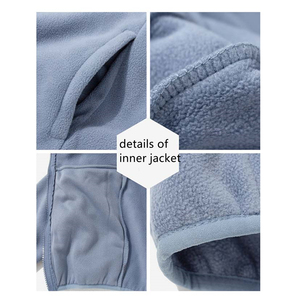 Chaqueta de <span class=keywords><strong>montaña</strong></span> 3 en 1 OEM para hombre y <span class=keywords><strong>mujer</strong></span>, impermeable para exteriores, cortavientos, forro polar, impermeable, hecho de fábrica - Product Image 4
