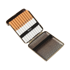 Erliao cổ điển khắc Kim Loại Thuốc Lá Trường hợp 20 cái công suất, xách tay, thiết kế <span class=keywords><strong>retro</strong></span>, bền chủ - Product Image 1