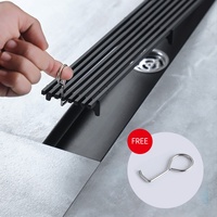 Drenaje de Ducha Lineal Largo de Acero Inoxidable SUS 304 con Rejilla para Baño