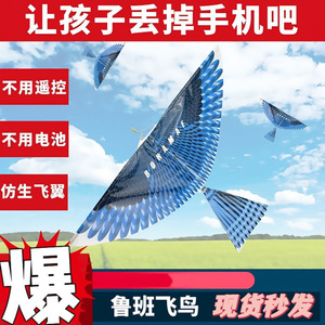 Luban fabricant oiseau volant modèle Douyin enfants main lancer grand assemblage en caoutchouc battant aile jouets jouets chauds en plein air - Product Image 2