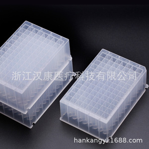 แผ่นเพลทสำหรับหลุมทดลอง Hankang 96 หลุม ขนาด 2.2 มล. รูสี่เหลี่ยม ฐานโค้ง สำหรับใช้ในห้องปฏิบัติการ - Product Image 4
