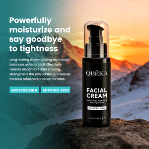 Crème hydratante <span class=keywords><strong>pour</strong></span> le visage QBEKA <span class=keywords><strong>pour</strong></span> hommes, <span class=keywords><strong>anti</strong></span>-âge et réparatrice des rides, lotion après-rasage <span class=keywords><strong>pour</strong></span> hommes, crème légère jour et nuit - Product Image 1