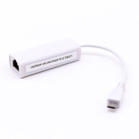 Adaptador de tarjeta de red Ethernet con cable Micro USB externo RTL8152B USB a Ethernet Lan RJ45 a USB para Win XP/7/8/10 MacBook