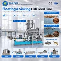Nouvelle machine extrudeuse automatique à double vis pour aliments marins, pour la production de granulés flottants et coulants pour animaux aquatiques