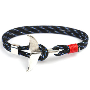 Pulsera WhalecRope BM3006, Delfín, Cola <span class=keywords><strong>de</strong></span> Pez, Aleta <span class=keywords><strong>de</strong></span> Delfín, Pulsera <span class=keywords><strong>de</strong></span> Cuerda <span class=keywords><strong>de</strong></span> Paraguas - Product Image 3
