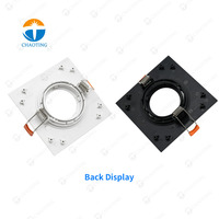 Carcasa Cuadrada de Plástico ABS para Lámparas, Ángulo Ajustable, GU10 MR16 PAR30, Antideslumbrante, para Focos LED Empotrables