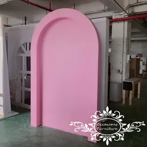 粉色婚礼背景设计聚氯乙烯门拱背景设计婚礼和派对场合家具