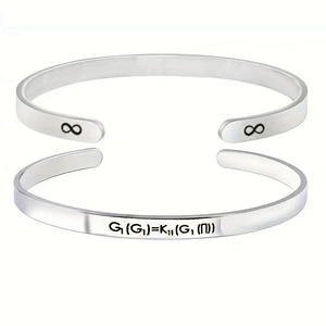 Bracelet personnalisé en gros avec symboles mathématiques, en acier inoxydable étanche, <span class=keywords><strong>bijoux</strong></span>, bracelet de personnalité pour hommes et femmes - Product Image 1