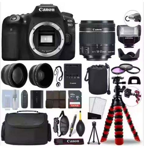 Newly Arrival 100% Best Offer EOSs 90D DSLR Cameras 4K Video Recording Image Stabilization Lens 2026 Promo Sales