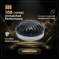 Unit Tweeter Magnet Neodymium Berkualitas Tinggi 100-core, Speaker Horn 4-inci, Audio Profesional, Material Logam, 240W Surround COAXIAL
