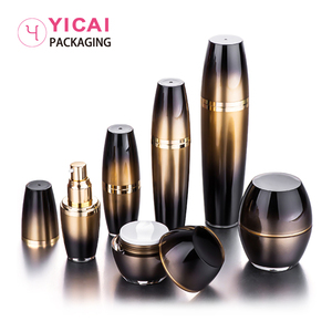 Luxury Square Acrylic Brand Packaging Plastic Empty Jar With Lid,Cosmetic Lotion Bottle