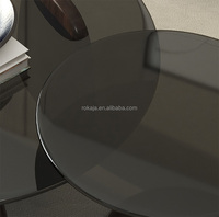 Ensemble de table basse au design minimaliste ensemble de table centrale en bois avec dessus en verre table basse ronde de salon avec table d'appoint