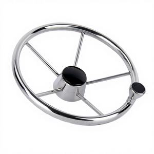 พวงมาลัยเรือยอชท์สแตนเลสขนาด 13.5 นิ้ว อุปกรณ์ฮาร์ดแวร์ทางทะเลสำหรับเรือยอชท์ สำหรับการค้าอีคอมเมิร์ซข้ามพรมแดน - Product Image 1