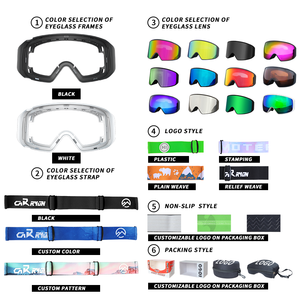 Yijia quang học tùy chỉnh tuyết Kính từ ống kính bán buôn Snowboard Kính OTG trượt tuyết Googles OEM chống sương mù trượt tuyết Kính từ tính - Product Image 6