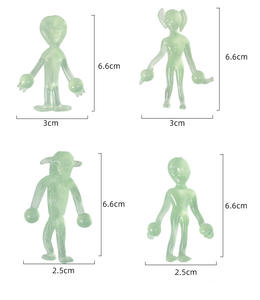 Nouvel article chaud lueur dans le noir en plastique souple Tpr collant extensible blague gelée jouet brillant Halloween squelette jouets - Product Image 6