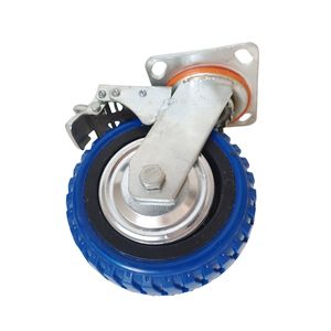 Anpassung Schwenkbare Pu Pneumatische Lenk rollen Fix <span class=keywords><strong>Brake</strong></span> Stem Heavy Duty Castor - Product Image 1