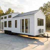Importation de maisons préfabriquées modernes chinoises sur roues, maison modulaire mobile, remorque portable de 40 pieds, villa, espace de vie à construction rapide