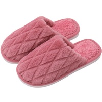 Échantillon gratuit de pantoufles en tissu pantoufles en peluche pantoufles style ballet
