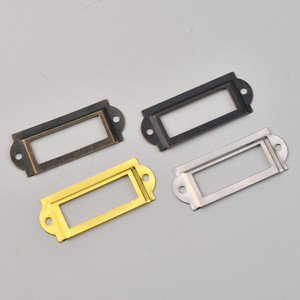 Antique Iron Label <b>Frame</b> Rectangular Handle For Jewelry Box Storage Decorative Drawer Gift Box <b>Frame</b> Silver Bronze Yellow - Product Image 2