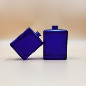 Xách tay 30ml 50ml vuông chai nước hoa thủy tinh màu xanh đậm bơm lại phun chai atomizer cho du lịch thân thiện lưu trữ nước hoa - Product Image 1