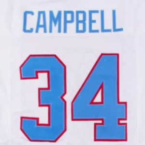 Nuevas Camisetas de Fútbol Americano Cosidas en Azul y Blanco 2025, Houston 1 Warren Moon 34 Earl <span class=keywords><strong>Campbell</strong></span> - Product Image 5