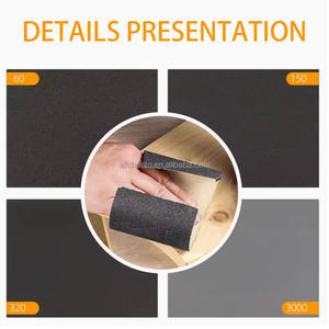 Pulido de alta calidad P80 100120 Grit papel de <span class=keywords><strong>lija</strong></span> húmedo/seco de carburo de silicio 1mm hoja abrasiva impermeable OEM personalizable - Product Image 5