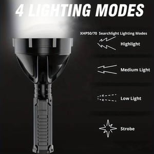 Mạnh mẽ USB có thể sạc lại chiến thuật pin LED sáng đèn pin với ngân hàng điện chức năng ánh sáng - Product Image 3