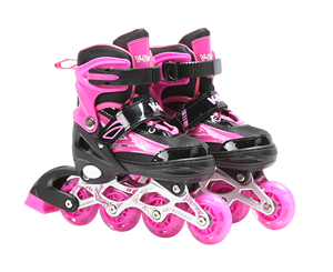Nuovo Design popolare <span class=keywords><strong>per</strong></span> la vendita rosa regolabile freno sicuro durevole professionale rullo lampeggiante in linea scarpe da Skate - Product Image 4