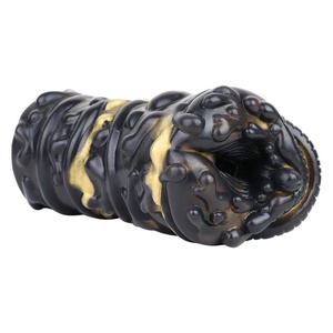 GEEBA Factory Wholesale Male <b>Masturbator</b> Cup Dark Color Pocket Pussy Silicone Flexible Vagina for Male Masturbate Sex Toys - Product Image 4