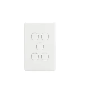 YOUU Multi Socket Switch SAA Vertical 5 Gang Electrical Switch Modern Switch Socket