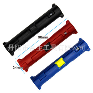Mr Drill <b>Wire</b> <b>Stripper</b> Tool Plastic Red Blue Black 23 Awg Front Entry Round Mouth Carbon Steel Blade Diy - Product Image 2