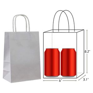 Bolsas de Papel Kraft Pequeñas con Asas para Regalos, Fiestas, Almuerzos Diarios, Tiendas, Mercados, Bolsas de Papel Kraft Reciclables - Product Image 2