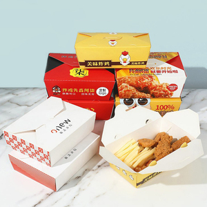 Rts Trong Kho Hình Chữ Nhật Giấy Kraft Bao Bì Thực Phẩm Hộp Dùng Một Lần Takeout Salad Chiên Gà Nướng Giấy Hộp Ăn Trưa - Product Image 2