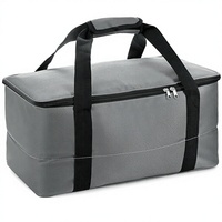 Housse de transport personnalisée en nylon pour bongo 18 pouces avec poignée et rembourrage intérieur dense et protecteur, gris