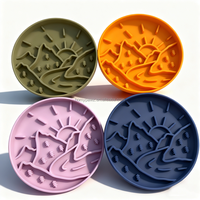 HomyPawz En gros Gamelle d'enrichissement pour chien en silicone, sans BPA, orange, durable, à ventouse, pour friandises liquides, avec montagne