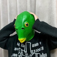 Masque intégral en latex Berryhead vert sable pour Halloween et Carnaval, idéal pour le cosplay, au design étrange et original