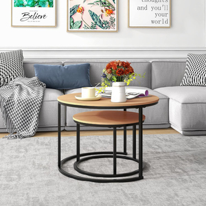 <span class=keywords><strong>Moderno</strong></span> semplice soggiorno mobili nidificazione tavolo fine Set 2 con struttura in metallo tavolo tavolo da caffè <span class=keywords><strong>centrotavola</strong></span> per appartamento - Product Image 4