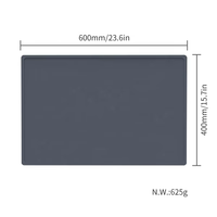 Tapis résistant à la chaleur pour friteuse à air, tapis en silicone imperméable pour comptoir de cuisine, tapis de protection antidérapant en silicone pour plan de travail