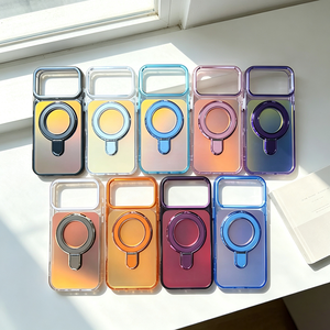 Custodia per telefono antiurto con anello magnetico e cambio colore sfumato per <span class=keywords><strong>iPhone</strong></span> 18 Pro Max 17, <span class=keywords><strong>cover</strong></span> per telefono in vari <span class=keywords><strong>colori</strong></span> per Samsung - Product Image 1