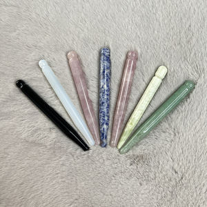 Herramienta de belleza de uso doméstico de alta calidad, palo de masaje de piedra Bian Natural, masajeador, cabeza Facial, pluma de acupuntura de Jade - Product Image 6