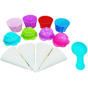 Ensemble de jeu de magasin de desserts et de crèmes glacées pour enfants, jeu de rôle de cuisine, emballé en filet - Product Image 1